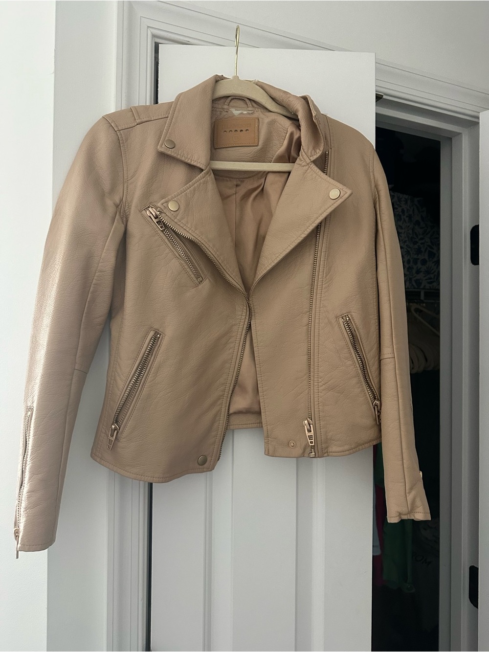 Blank NYC faux Leather Moto Jacket size xs